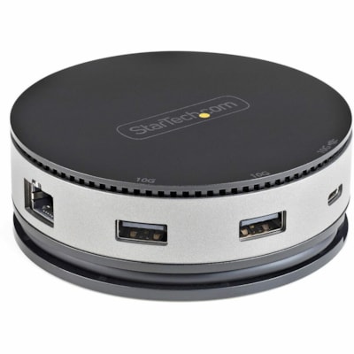 StarTech.com USB C Multiport Adapter - USB Type-C 10Gbps Mini Dock 4K 60Hz HDMI/DisplayPort/1080p VGA - 75W PD Passthrough, USB Hub & GbE - 10Gbps USB-C mini dock - Single 4K 60Hz monitor w/ DisplayPort 1.4 host (DP/HDMI 2.0 HDR) or 4K 30Hz w/ DP 1.2 host, or 1080p VGA - 2x USB-A/1x USB-C/GbE - USB-  