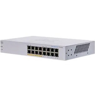 Cisco 110 CBS110-16PP Ethernet Switch - 16 Ports - 2 Layer Supported - 11.41 W Power Consumption - 64 W PoE Budget - Twisted Pair - PoE Ports - Desktop, Wall Mountable, Rack-mountable - Lifetime Limited Warranty  