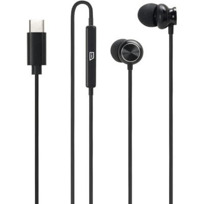 iStore Type-C Earbuds - Luxe Matte Black - Stereo - USB Type C - Wired - Earbud - Binaural - In-ear - 4.3 ft Cable - Luxe Matte Black  ACCS 