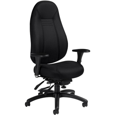 Global ObusForme Comfort High Back Multi-Tilter, Schukra - Black Seat Color - Black Back Color - High Back - 5-star Base - Armrest - 1 Each HIGH BACK MULTI-TILTER  SCHUKR 
