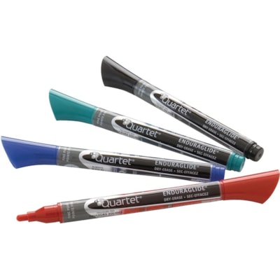 Quartet EnduraGlide Dry Erase Marker - Fine Marker Point - Assorted Ink - 4 / Pack QUARTET MARKERS 