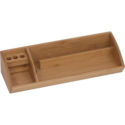 Merangue Desk Tray - 4 Compartment(s) - 2.3" (57.15 mm) Height x 10.5" (266.70 mm) Width x 3.8" (95.25 mm) Depth - Desktop - Bamboo - 1 Each  