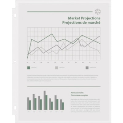 Oxford - Protège-documents lourds, format légal, transparent, 7 trous, emb. de 50 - épaisseur de 3 mil (0,08 mm) - Pour format légal 8 1/2 po (215,90 mm) x 14 po (355,60 mm) Feuilles - 7 xsTrous - Chargement par le dessus - clair - Polypropylène - 50 / emballage  