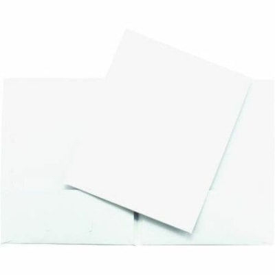 Hilroy format lettre Recyclé Portefeuille - 8 1/2 po (215,90 mm) x 11 po (279,40 mm) - 100 Feuilles Capacité - 2 Intérieur avant Poche(s) - Similicuir - Blanc - 10% Recyclé - 1 Unité  