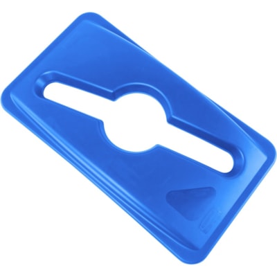 Rubbermaid - Couvercle pour recyclage mixte Slim Jim - Rectangulaire - Bleu - 1 / chaque SINGLE STREAM RECYCLING TOP 