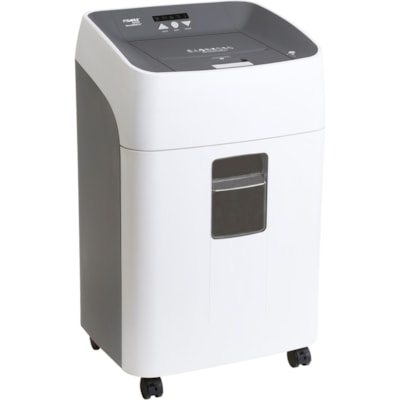 Dahle ShredMATIC SM 300 Paper Shredder - Continuous Shredder - Cross Cut - 300 Per Pass - for shredding Staples, Paper Clip, Credit Card, CD, DVD - 0.2" (4.76 mm) x 0.6" (15.88 mm) Shred Size - P-4 - 2.40 in/s (60.96 mm/s) - 8.8" (222.25 mm) Throat - 41.64 L Wastebin Capacity - Gray P-4. 8.75" THROAT. 11 GAL. OIL FREE 300 SHTS. AUTO ON/OFF