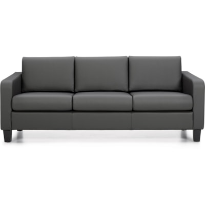 Offices to Go® Suburb Sofa Series - 65" (1651 mm) Seat Width - 74.25" (1885.95 mm) x 32.75" (831.85 mm) x 31.50" (800.10 mm) Overall Dimension - 1 Each BONDED LEATHER  CHARCOAL 