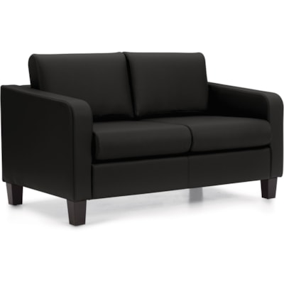Offices to Go® Suburb Sofa Series - 43" (1092.20 mm) Seat Width - 52.25" (1327.15 mm) x 32.75" (831.85 mm) x 31.50" (800.10 mm) Overall Dimension - 1 Each LUXHIDE BONDED LEATHER  BLACK 