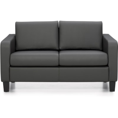 Offices to Go® Suburb Sofa Series - 43" (1092.20 mm) Seat Width - 52.25" (1327.15 mm) x 32.75" (831.85 mm) x 31.50" (800.10 mm) Overall Dimension - 1 Each BONDED LEATHER  CHARCOAL 