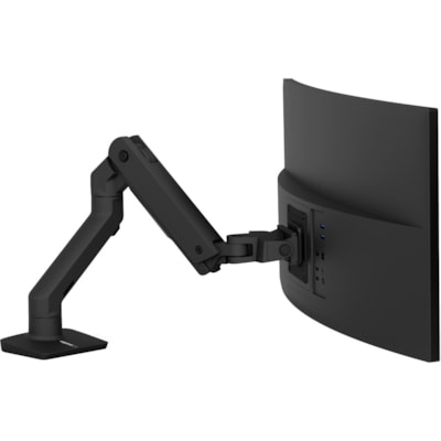 Ergotron Desk Mount for Monitor, Curved Screen Display - Matte Black - 1 Display(s) Supported - 49" Screen Support - 42 lb (19050.88 g) Load Capacity - 75 x 75, 100 x 100, 200 x 100, 200 x 200 MBK 