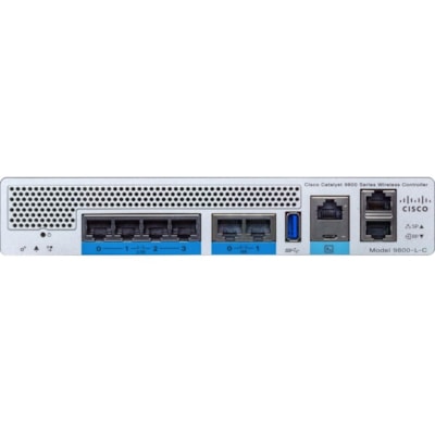 Cisco Catalyst 9800-L 802.11ax Wireless LAN Controller - 2.40 GHz, 5 GHz - 6 x Network (RJ-45) - 2.5 Gigabit Ethernet, 10 Gigabit Ethernet - Rack-mountable  CTLR 