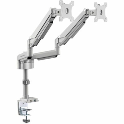 Tripp Lite series Flex-Arm DDR1732DAL Desk Mount for Monitor, HDTV, Workstation, TV, Flat Panel Display - Silver - Height Adjustable - 2 Display(s) Supported - 32" Screen Support - 19.84 lb (9000 g) Load Capacity - 75 x 75, 100 x 100 - Rugged - Steel, Aluminum  ACCS 