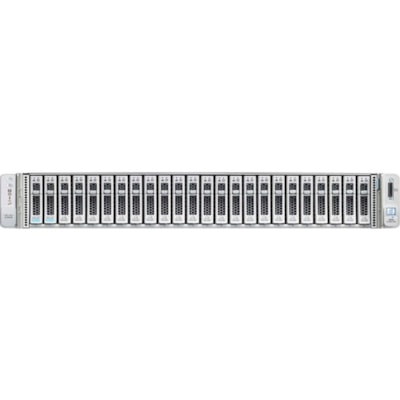 Cisco HyperFlex HyperFlex HX240 M5 Edge Server Barebone System - 2U Rack-mountable - 2 x Processor Support - Intel C621 Chip - 3 TB DDR4 SDRAM Maximum RAM Support - 24 Total Memory Slots - 12Gb/s SAS RAID Supported Controller - G200e 16 MB Graphic(s) - Processor Support (Xeon) - 10 Gigabit Ethernet   PERP 