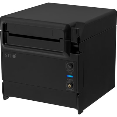 Seiko RP-F10 Desktop Direct Thermal Printer - Monochrome - Wall Mount - Receipt Print - USB - USB Host - Bluetooth - Near Field Communication (NFC) - US - With Cutter - Black - 4.3" LCD Display Screen - 2.83" (72 mm) Print Width - 9.84 in/s (250 mm/s) Mono - 203 dpi - 3.15" (80 mm) Label Width - ESC Thermal Printer with Cutter- U SB - Bluetooth - Nea