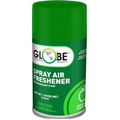 Globe Air-Pro Metered Spray Refill 180gr - Green Apple - Spray - 169901.08 L - 187.79 mL - Green Apple - Odor Neutralizer - 12 Pack METERED  UNIVERSAL AEROSOL SPRAY