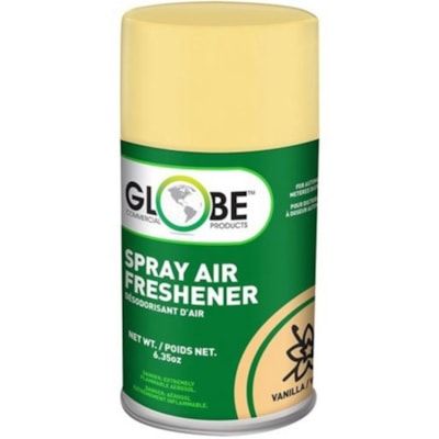 Globe Air-Pro Metered Spray Refill 180gr - Vanilla - Spray - 169901.08 L - 187.79 mL - Vanilla - Odor Neutralizer - 12 Pack METERED  UNIVERSAL AEROSOL SPRAY
