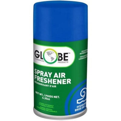 Globe Air-Pro Metered Spray Refill 180gr - Ocean Breeze - Spray - 169901.08 L - 187.79 mL - Ocean Breeze - Odor Neutralizer - 12 Pack METERED  UNIVERSAL AEROSOL SPRAY