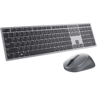 Dell Premier Multi-Device Wireless Keyboard And Mouse KM7321W - USB Wireless Bluetooth/RF - Titan Gray - USB Wireless Bluetooth/RF Mouse - Optical - 4000 dpi - Scroll Wheel - Titan Gray - Multimedia Hot Key(s) - AAA, AA - Compatible with Windows, Linux, ChromeOS, Android, Mac OS, PC  WRLS 