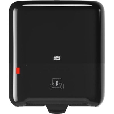 TORK Tork Matic Hand Towel Roll Dispenser Black H1 - Roll Dispenser - 15" (381 mm) Height x 13.20" (335.28 mm) Width x 8.10" (205.74 mm) Depth - Plastic - Black - Hygienic - 1 / Carton ROLL TOWEL DISPENSER BLACK 