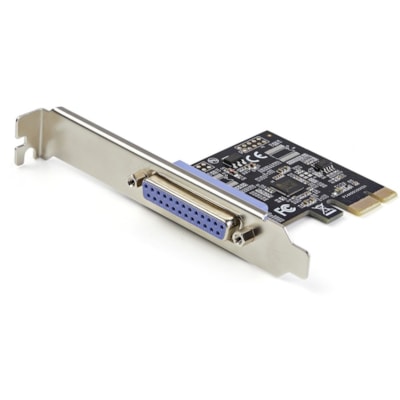 StarTech.com 1-Port Parallel PCIe Card, PCI Express to Parallel DB25 LPT Adapter Card, Desktop Expansion Controller for Printer, SPP/ECP - Parallel PCIe card controller w/ DB25 parallel port - SPP/Byte/ECP modes - Works w/ IEEE 1284 up to 2.5Mbps - Printer/LPT port expansion adapter card - Asix AX99 w/ DB25 parallel port - SPP/By te/ECP modes - Works