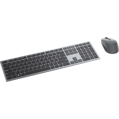 Dell Premier KM7321W Keyboard & Mouse - Scissors Wireless Bluetooth/RF 5.0 2.40 GHz Keyboard - French (Canada) - Titan Gray - Wireless Bluetooth/RF Mouse - Optical - 1600 dpi - Titan Gray - Volume Down, Mute, Volume Up, Multimedia Hot Key(s) - AA  WRLS 