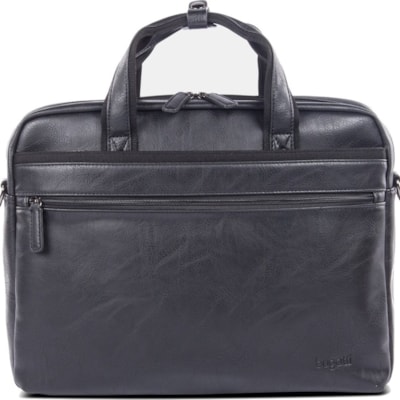 bugatti Valentino Carrying Case (Briefcase) for 15.6" (396.24 mm) - Black - Synthetic Leather Body - Handle, Shoulder Strap - 13.50" (342.90 mm) Height x 16.25" (412.75 mm) Width x 4" (101.60 mm) Depth 10" TABLET SECTION. BLACK HIDDEN TROLLEY PASS-THROUGH