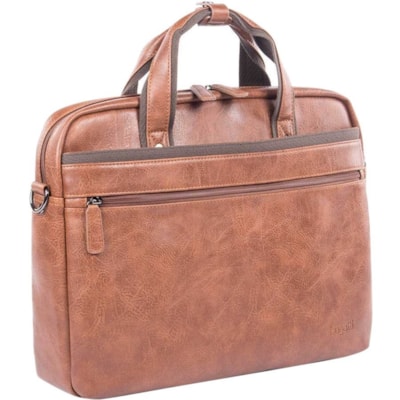 bugatti Valentino Carrying Case (Briefcase) for 15.6" (396.24 mm) Notebook - Cognac - Vegan Leather, Synthetic Leather Body - Handle, Shoulder Strap - 13.50" (342.90 mm) Height x 16.25" (412.75 mm) Width x 4" (101.60 mm) Depth 10" TABLET SECTION. COGNAC HIDDEN TROLLEY PASS-THROUGH