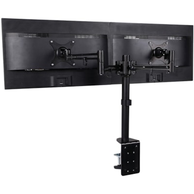 Exponent Microport Desk Mount for Monitor - Black - Height Adjustable - 2 Display(s) Supported - 30" Screen Support - 22.05 lb (10000 g) Load Capacity - 100 x 100, 75 x 75 - Aluminum - 1 Each DESKTOP MOUNT (CLAMP) BLACK