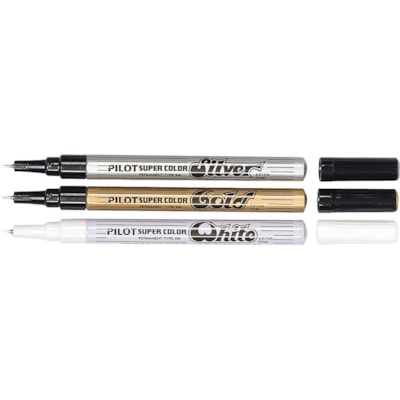Pilot Super Color Marker Extra Fine Tip White - Extra Fine Marker Point - White Ink PERMANENT INK 