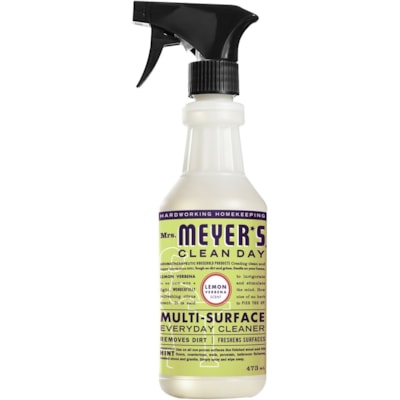 Mrs. Meyer's Lemon Verbena Multi-Surface Everyday Cleaner - Ready-To-Use - 473 mL - Lemon Verbena Scent - Cruelty-free, Refillable, Paraben-free, Phthalate-free, Glycol-free, Solvent Resistant, Artificial Color-free - 1 Each LEMON VERBENA 473ML 