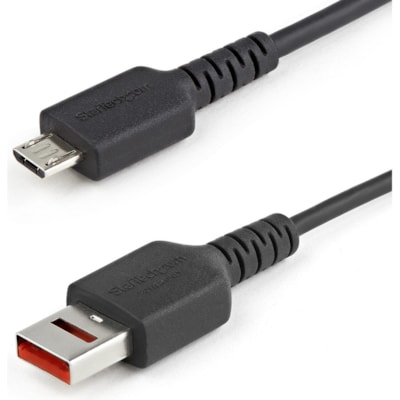 StarTech.com 3ft (1m) Secure Charging Cable, USB-A to Micro USB Data Blocker Charge-Only Cable, Charger Adapter Cable for Phone/Tablet - 3ft USB-A to Micro-B Secure Charging Data Blocker Adapter Cable - Prevents data theft/spyware/malware - Power-Only No Data Pins - Physical Data Blocking Charger Ca  ADAP 