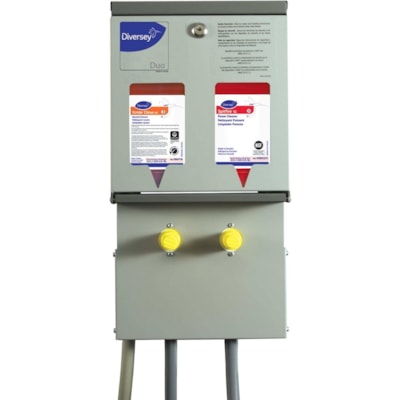 Diversey J-Fill Cleaning Chemical Dispenser - 19.50" (495.30 mm) Height x 10" (254 mm) Width x 6.50" (165.10 mm) Depth - Gray - 1 Case DISPENSES 2 PRODUCTS 