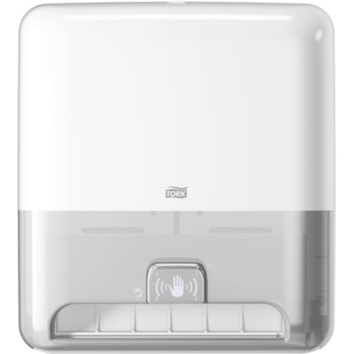 TORK Matic Hand Towel Roll Dispenser White H1 - Touchless Dispenser - 14.50" (368.30 mm) Height x 13" (330.20 mm) Width x 8" (203.20 mm) Depth - Plastic - White - Smart Sensor, Touch-free, Refill Indicator, Adjustable, Hygienic - 1  
