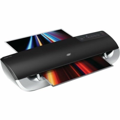GBC Fusion 3100L 12" Thermal Pouch Laminator - Pouch - 12" (304.80 mm) Lamination Width - 7 mil (0.18 mm) Lamination Thickness - Manual Release - 6.30" (160.02 mm) Height x 22.90" (581.66 mm) Width x 8.10" (205.74 mm) Depth 31"/MIN THRU SPED.60SEC WARMUP HOT & COLD 3-7 MIL CAP BLK