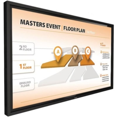 Philips Signage Solutions Multi-Touch Display - 43" (1092.20 mm) LCD - Touchscreen Cortex A73 - 2 GB DDR3 SDRAM - 3840 x 2160 - LED - 400 cd/m² - 2160p - HDMI - USB - DVI - Serial - Wireless LAN - Ethernet - Android 8.0 Oreo - Black  IR TOUCH 