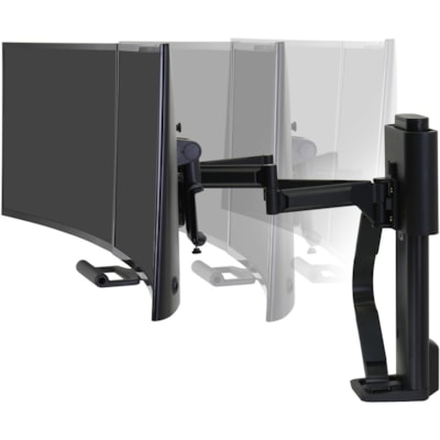 Ergotron TRACE Desk Mount for Monitor, LCD Display - Matte Black - 2 Display(s) Supported - 27" Screen Support - 21.61 lb (9800 g) Load Capacity - 75 x 75, 100 x 100 UNT  MATTE BLACK 