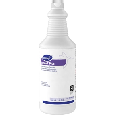 Diversey Emerel Plus Alkaline Cream Cleanser - Ready-To-Use - 946.35 mL - Non-scratching, Fragrance-free, Abrasive, Residue-free, Odorless - White Bottle - 1 Each 946ML 