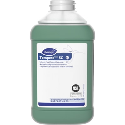 Diversey Tempest SC Solvent-Free Degreaser - Concentrate - 5 L - Surfactant Scent - Solvent-free, Low Foaming, VOC-free, Fragrance-free, Kosher, Odorless - Green - 1 / Carton  