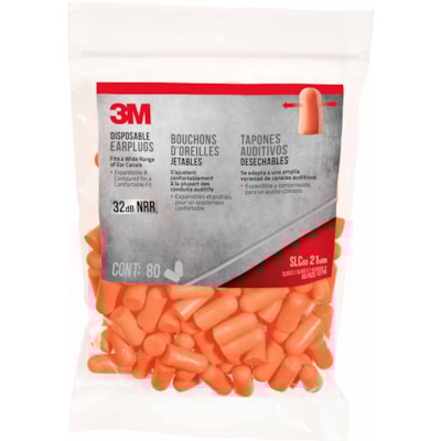 3M - Bouchons d'oreille 92800H80-DC - Oreille, Bruit Protection - Mousse souple - Jetable, Confortable 92800H80-DC 80 PAIRES / PAQUET