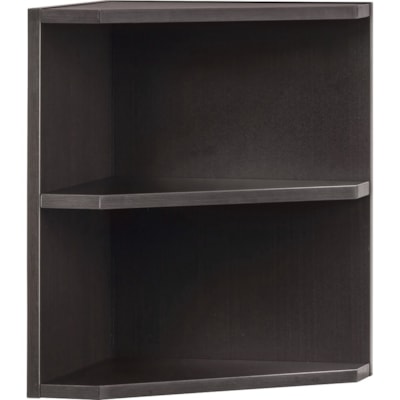 Safco - Étagère en coin Medina, moka, 15 po L x 15 po P x 20 po H - 2 Étagère(s) - Biseauté Bord - Tissu: Panneau de fibres à densité moyenne (MDF), Stratifié - Finition: Moka MAYLINE MOKA