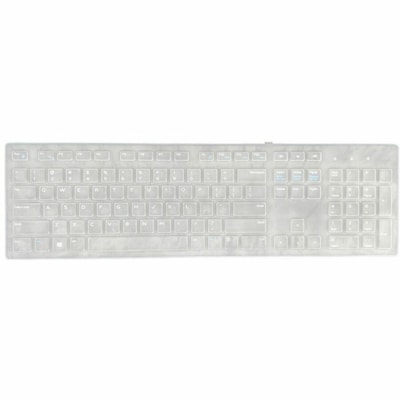 100% Silicone Clear  Fitted Dr ape/Cover for use with Dell KM 636 and KM216 Keyboa