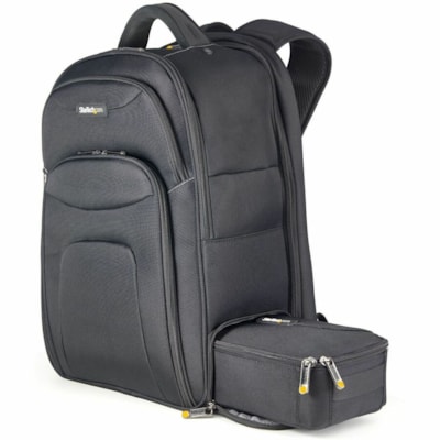 StarTech.com 17.3" Laptop Backpack w/ Removable Accessory Case, Professional IT Tech Backpack for Work/Travel/Commute, Nylon Computer Bag - 17.3in laptop backpack for work with padded compartments for notebook & tablet - Removable accessories case is stored in separate section at bottom of bag - Erg  