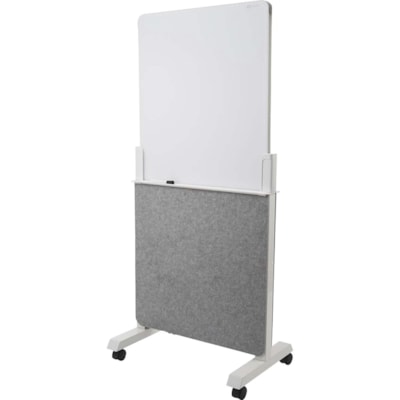 Quartet - Chevalet effaçable à sec Agile Glass - Surface Blanc En verre trempé - Frame Gris - Assemblage requis - 1 chaque TABLEAU EFFAÇABLE À SEC MOBILE 27 5 X 60 9 PO
