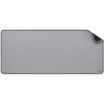 Logitech - Desk Mat Studio Series - tapis de souris - Bureau - longueur de tapis 27,56 po (700 mm) x largeur de tapis 11,81 po (300 mm) - Gris Moyen  