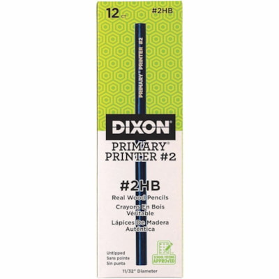 Dixon No. 2 Primary Printer Pencil - Multi Lead - #2 - Blue Barrel - 12 / Pack LEAD PENCILS 1 DOZ 