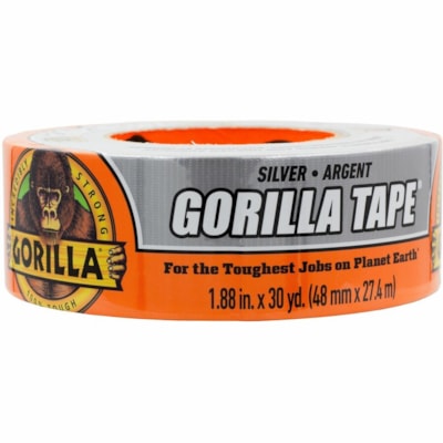 Gorilla Tape - 30 yd (27.4 m) Length x 1.88" (47.8 mm) Width - Silver - 1 Each 2.88IN.X30YD TOUGH AND WIDE