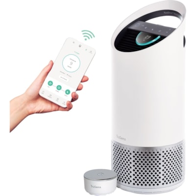 TruSens Smart Air Purifier, Medium, with Air Quality Monitor, Z-2500 - HEPA, Activated Carbon, Ultraviolet, PureDirect - 375 Sq. ft. (34838640 mm²) WITH SENSORPOD - MEDIUM ROOM 8 X 8 X 22 IN - WHITE
