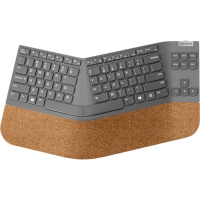 Lenovo Go Wireless Split Keyboard - US English - Wireless Connectivity - 2.40 GHz - English (US) - PC - Scissors Keyswitch - AA Battery Size Supported - Storm Gray ard - US English 