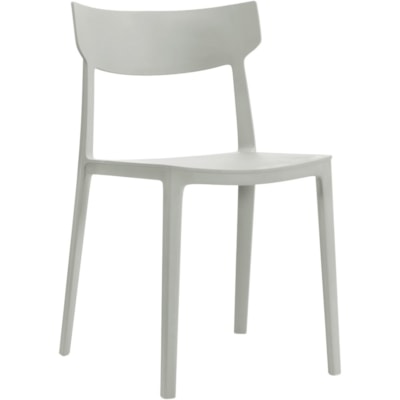 Offices To Go Kylie Stacking Chair Plastic Grey - Four-legged Base - Gray - Plastic - 1 Each MULTIPURPOSE 