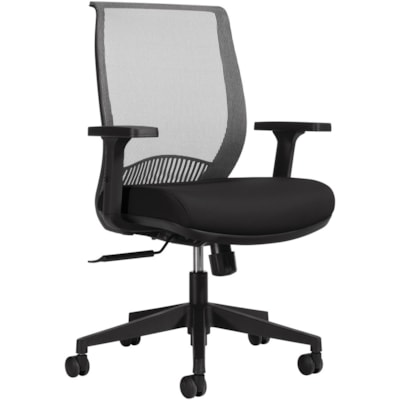 Offices To Go Lumi Synchro-Tilter Chair Medium Back Dance - Dance Seat Color - Fabric, Vinyl Seat Material - Dance Back Color - Mesh Back Material - Mid Back - Armrest - 1 Each WATERFALL FABRIC  GREY MESH BK 